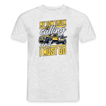 My Tow Truck Is Calling Abschlepper Fahrer - Männer T-Shirt - Grau meliert - Vorne - AI Model Male 178 dark (178cm)