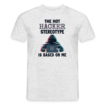Le stéréotype du pirate informatique est basé sur le renifleur de phishing Me - T-shirt homme - gris chiné - Devant - AI Model Male 178 dark (178cm)