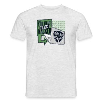 Vous avez été piraté Phishing Sniffer Grey Hat - T-shirt homme - gris chiné - Devant - AI Model Male 178 dark (178cm)