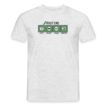 Routine Eat Sleep Hack Répéter Sniffer Phishing - T-shirt homme - gris chiné - Devant - AI Model Male 178 dark (178cm)