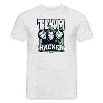 Team Hacker Social Engineering Phishing Sniffer - T-shirt homme - gris chiné - Devant - AI Model Male 178 dark (178cm)