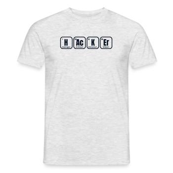 Hacker Tableau périodique des éléments Phishing - T-shirt homme - gris chiné - Devant - AI Model Male 178 dark (178cm)