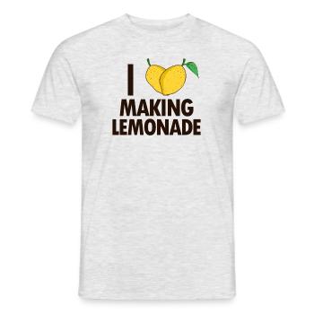 J’adore faire de la limonade Limonade Limonadenboss - T-shirt homme - gris chiné - Devant - AI Model Male 178 dark (178cm)