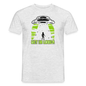 Get In Loser Conspiracy Außerirdischer Ufo Alien - T-shirt homme - gris chiné - Devant - AI Model Male 178 dark (178cm)