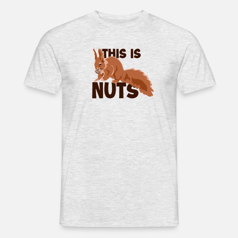 This Is Nuts Fuchshörnchen Grauhörnchen - Männer T-Shirt - Grau meliert