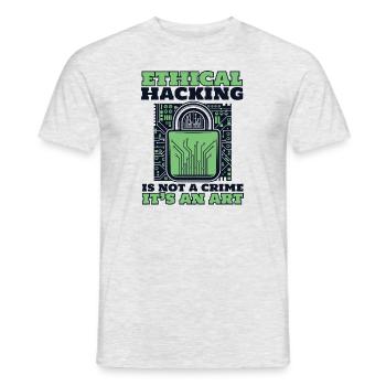 Le piratage éthique n’est pas un phishing renifleur de crime - T-shirt homme - gris chiné - Devant - AI Model Male 178 dark (178cm)
