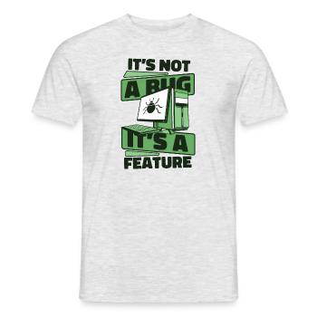 Ce n’est pas un bug, c’est un codeur développeur de fonctionnalités - T-shirt homme - gris chiné - Devant - AI Model Male 178 dark (178cm)