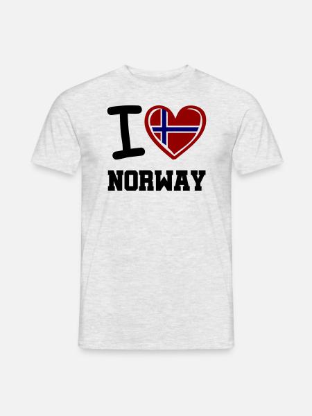 I love norway - Men's T-Shirt - heather grey