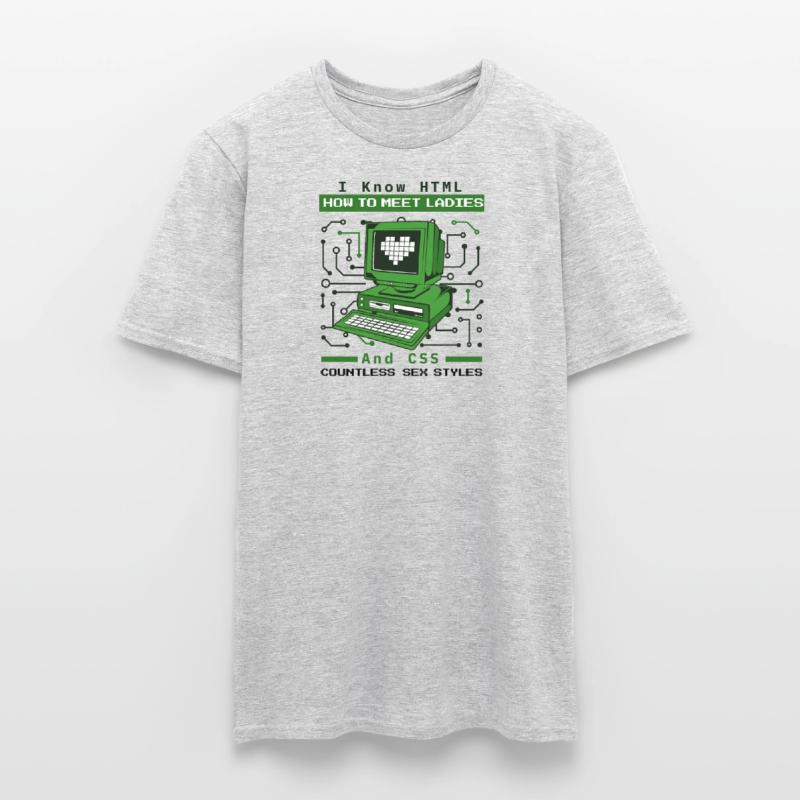 Je sais HTML comment rencontrer Ladies Developer Coder T-shirt Homme