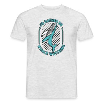 I'd Rather Be Whale Watching Cachalot Cetacea - Men's T-Shirt - heather grey - Front - AI Model Male 178 dark (178cm)