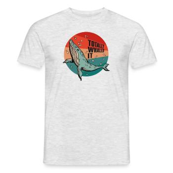 Totally Whaled It Blue Beluga Cachalot Whale - Men's T-Shirt - heather grey - Front - AI Model Male 178 dark (178cm)