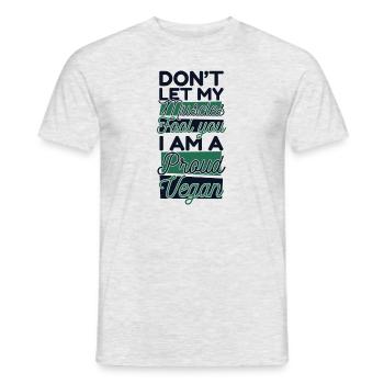 Don't Let My Muscles Fool You Plant-Based Vegan - Men's T-Shirt - heather grey - Front - AI Model Male 178 dark (178cm)