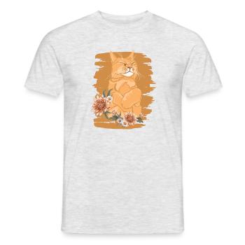 Kitty Kitten Domestique Cat Cat Lover Lover - T-shirt homme - gris chiné - Devant - AI Model Male 178 dark (178cm)