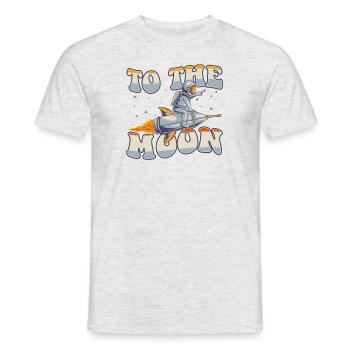 To The Moon Spaceship Taikonaut Cosmonaut - Men's T-Shirt - heather grey - Front - AI Model Male 178 dark (178cm)