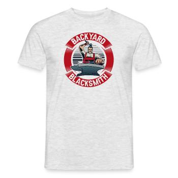 Forgeron d’arrière-cour forgeron forge - T-shirt homme - gris chiné - Devant - AI Model Male 178 dark (178cm)