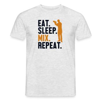 Eat Sleep Mix Repeat Bartender Mixologist Barman - T-shirt homme - gris chiné - Devant - AI Model Male 178 dark (178cm)