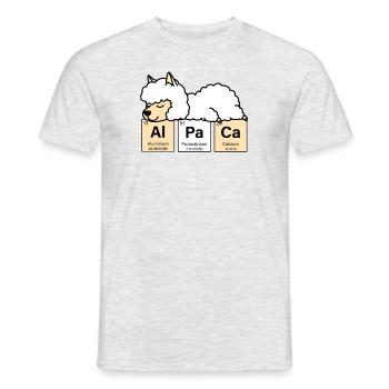 Alpaga Tableau Périodique Des Éléments Lama Pako - T-shirt homme - gris chiné - Devant - AI Model Male 178 dark (178cm)