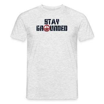 Stay Grounded Electrician Electronics Technician - Men's T-Shirt - heather grey - Front - AI Model Male 178 dark (178cm)