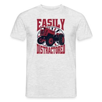 Agriculteur biologique facilement distrait Agriculture agricole - T-shirt homme - gris chiné - Devant - AI Model Male 178 dark (178cm)