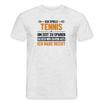Tennis hat immer Recht Tennisspieler - Männer T-Shirt - Grau meliert - Vorne - AI Model Male 178 dark (178cm)