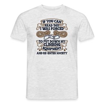 Si vous pouvez lire ce sport escalade de vitesse - T-shirt homme - gris chiné - Devant - AI Model Male 178 dark (178cm)