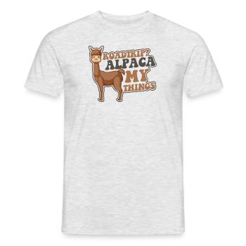 Road Trip Alpaca My Things Pako Huacaya Llama Alpaca - Men's T-Shirt - heather grey - Front - AI Model Male 178 dark (178cm)