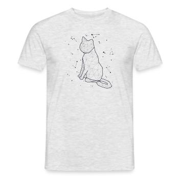 Constellation Cat Constellation Kitten Domestic Cat - Men's T-Shirt - heather grey - Front - AI Model Male 178 dark (178cm)