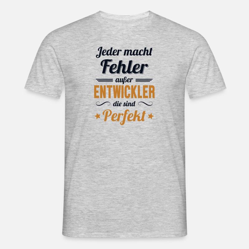 Entwickler Sind Perfekt Developer Coder - Männer T-Shirt - Grau meliert
