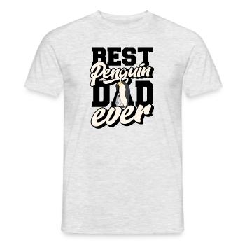 Best Penguin Dad Ever Königspinguin Kaiserpinguin - Männer T-Shirt - Grau meliert - Vorne - AI Model Male 178 dark (178cm)