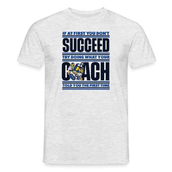 If At First You Don't Succeed Try Doing Volleyball - Männer T-Shirt - Grau meliert - Vorne - AI Model Male 178 dark (178cm)