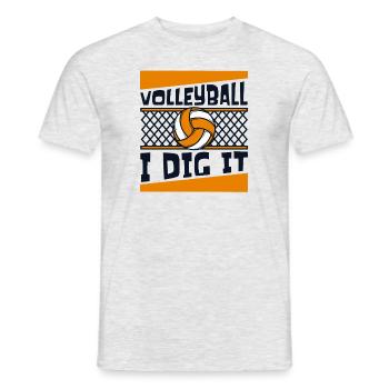 Volleyball I Dig It Volleyballspieler Volleyball - Männer T-Shirt - Grau meliert - Vorne - AI Model Male 178 dark (178cm)