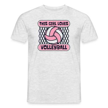 Cette fille aime le volley-ball Volley-ball Freak - T-shirt homme - gris chiné - Devant - AI Model Male 178 dark (178cm)
