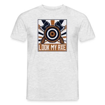 Look My Axe Axe Throwing Competition Game Axe - Men's T-Shirt - heather grey - Front - AI Model Male 178 dark (178cm)