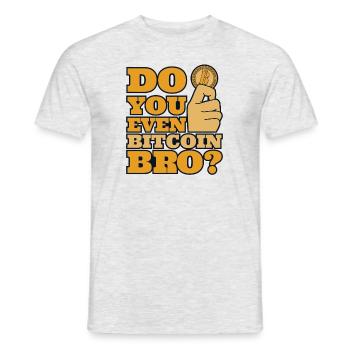 Avez-vous même Bitcoin Bro Crypto Crypto-monnaie - T-shirt homme - gris chiné - Devant - AI Model Male 178 dark (178cm)