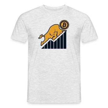 Blockchain Crypto Cryptocurrency Crypto Trader - Men's T-Shirt - heather grey - Front - AI Model Male 178 dark (178cm)