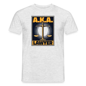 A.K.A. Lawyer Legal Counsel Attorney General - Men's T-Shirt - heather grey - Front - AI Model Male 178 dark (178cm)