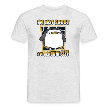 Je ne suis pas petit, je suis pingouin taille manchot empereur - T-shirt homme - gris chiné - Devant - AI Model Male 178 dark (178cm)