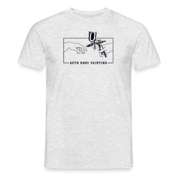 Michelangelo Creation of Adam Automotive Vehicle - Men's T-Shirt - heather grey - Front - AI Model Male 178 dark (178cm)