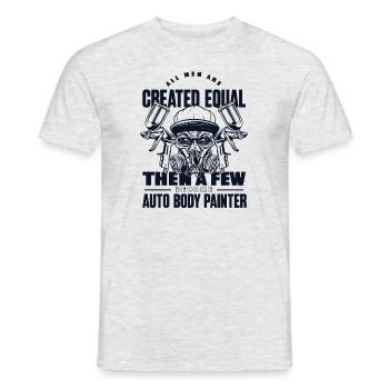 Tous les hommes sont créés égaux, peu deviennent des vaporisateurs de voiture - T-shirt homme - gris chiné - Devant - AI Model Male 178 dark (178cm)