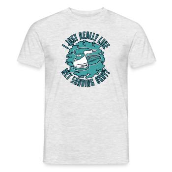 Just Really Like Wet Sanding Car Spray Vehicle - Men's T-Shirt - heather grey - Front - AI Model Male 178 dark (178cm)