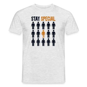 Stay Special Prothèse de jambes artificielles Jambe de pied - T-shirt homme - gris chiné - Devant - AI Model Male 178 dark (178cm)
