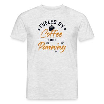 Fueled by Coffee and Panning Prospecting Miner - Men's T-Shirt - heather grey - Front - AI Model Male 178 dark (178cm)