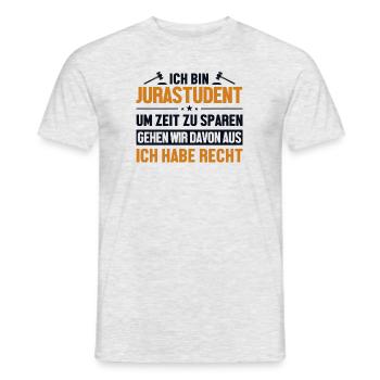 Jurastudent hat immer Recht Étudiants de la Faculté de Droit - T-shirt homme - gris chiné - Devant - AI Model Male 178 dark (178cm)