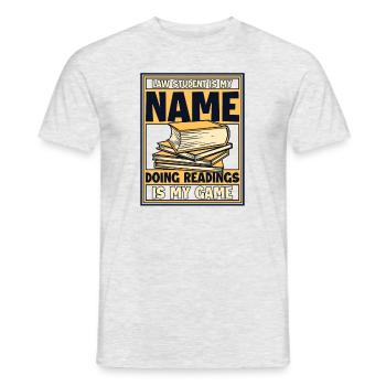 Faire des lectures est mon jeu Faculté de droit de l'Université - T-shirt homme - gris chiné - Devant - AI Model Male 178 dark (178cm)
