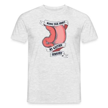Je veux parler de ma chirurgie gastrique Gastrique - T-shirt homme - gris chiné - Devant - AI Model Male 178 dark (178cm)