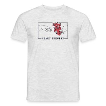 Michelangelo Schöpfung der Adam-Herzchirurgie - Männer T-Shirt - Grau meliert - Vorne - AI Model Male 178 dark (178cm)