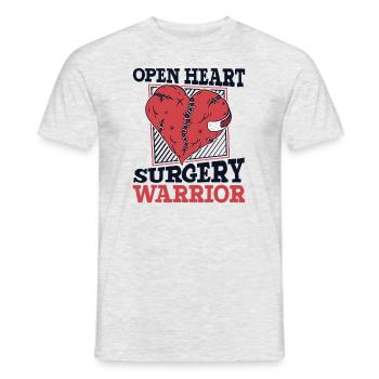Krieger-Katheter für die Chirurgie am offenen Herzen - Männer T-Shirt - Grau meliert - Vorne - AI Model Male 178 dark (178cm)