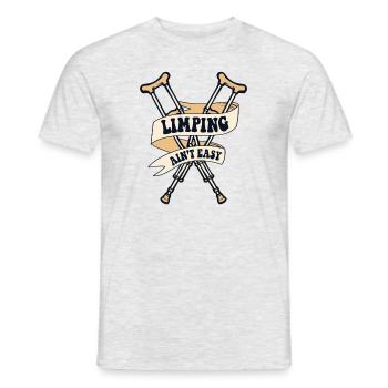 Limping Ain't Easy Broken Finger Broken Bone Bone - Men's T-Shirt - heather grey - Front - AI Model Male 178 dark (178cm)