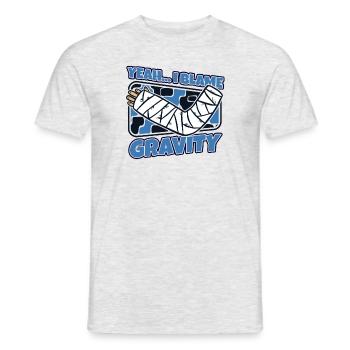 I Blame Gravity Broken Bone Broken Finger Bone - Men's T-Shirt - heather grey - Front - AI Model Male 178 dark (178cm)