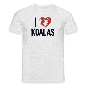 I love Koalas Koalabear Eucalyptus Lover Koala - Men's T-Shirt - heather grey - Front - AI Model Male 178 dark (178cm)